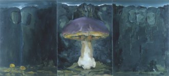 Pilztal, 1973, Ölfarbe auf Leinwand, 135 x 300 cm