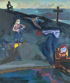 Super - Show - Nebraska, 1988, Ölfarbe auf Leinwand, 300 x 250 cm, Sammlung Würth